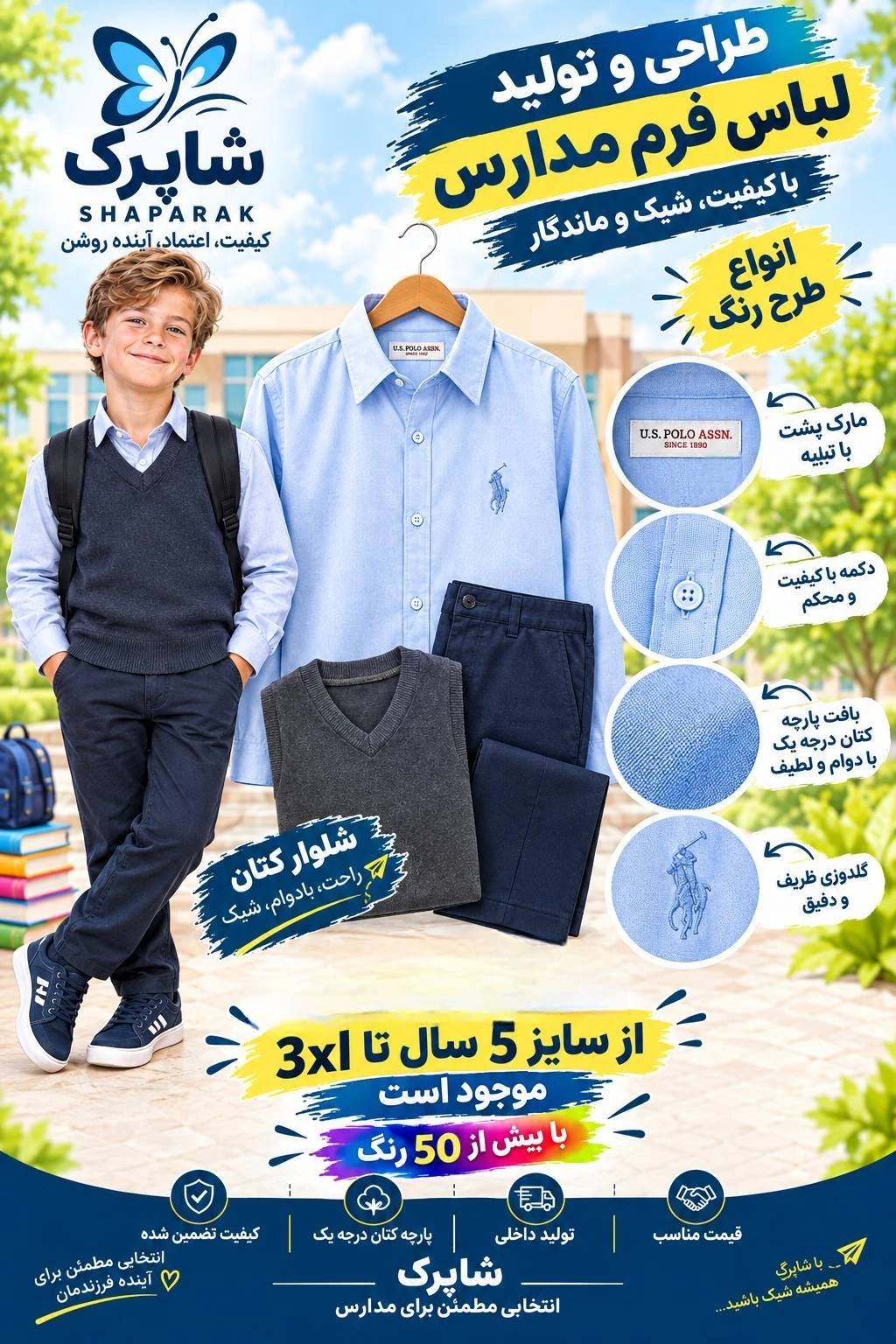 پوستر لباس فرم مدارس شاپرک